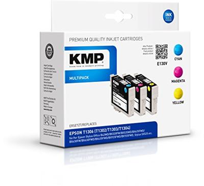 KMP Inktcartridge vervangt Epson T1302, T1303, T1304 Compatibel Combipack Cyaan, Magenta, Geel E130V 1618,4050 KMP Inktcartridge vervangt Epson T1302, T1303, T1304 Compatibel Combipack Cyaan, Magenta, Geel E130V 1618,4050