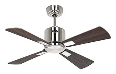 CasaFan ECO NEO III 92 BN-NB/KI WiFi Flügel Nussbaum/Kirsche Plafondventilator 12 W (Ø x h) 92 cm x 360 mm Chroom (geborsteld) Met afstandsbediening, Timer, CasaFan ECO NEO III 92 BN-NB/KI WiFi Flügel Nussbaum/Kirsche Plafondventilator 12 W (Ø x h) 92 cm x 360 mm Chroom (geborsteld) Met afstandsbediening, Timer,