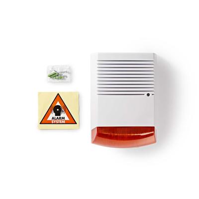 Dummy beveiligings-sirene | IP44 | Wit / oranje