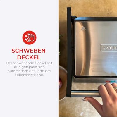 Bourgini Classic Contactgrill RVS/Zwart - thumbnail