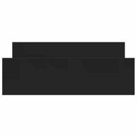 Bedframe met hoofd- en voeteneinde zwart 120x200 cm - thumbnail