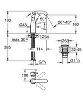 GROHE Essence Wastafelkraan Opbouw - uitloop 11.4cm - M-size - chroom 23798001 - thumbnail