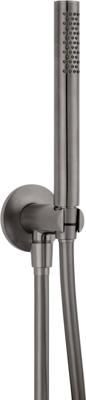 Qisani Flow handdouche met muuraansluitbocht gun metal