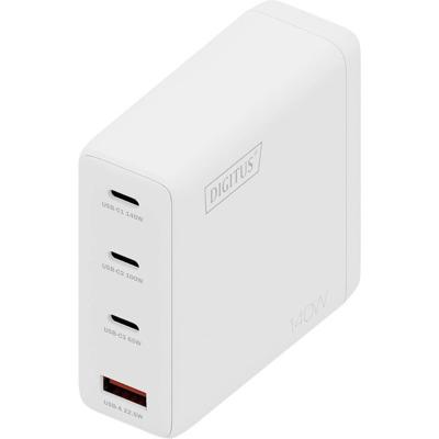Digitus DA-10305 USB-oplader 140 W 1x USB-A, 3x USB-C Wit