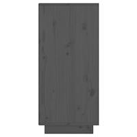 Dressoir 60x34x75 cm massief grenenhout grijs - thumbnail