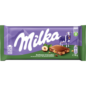 Milka Reep Gebroken Noot 90g bij Jumbo