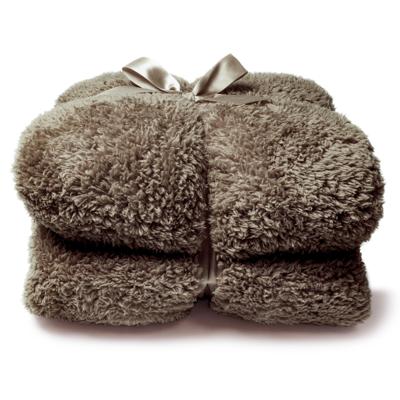 Plaid teddy 200x150 cm taupe deken Unique Living - Unique living