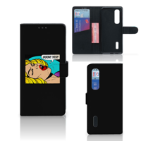 OPPO Find X2 Pro Wallet Case met Pasjes Popart Oh Yes - thumbnail