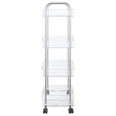Opbergtrolley 4-laags 37x28x95 cm acryl transparant - thumbnail
