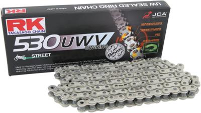 RK Chain 530 uwv 96 n silver/silver open