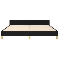 Bedframe zonder matras stof zwart 180x200 cm - thumbnail