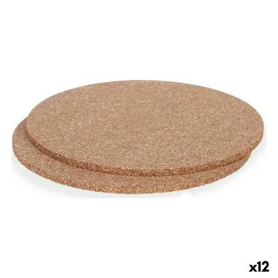 Onderzetterset Kinvara Natuurlijk Kurk 18 x 1 x 18 cm 18 x 0,5 x 18 cm Placemat (12 Stuks)