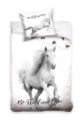 Dekbedovertrek paard 140 x 200 cm 70 x 90 cm - Katoen