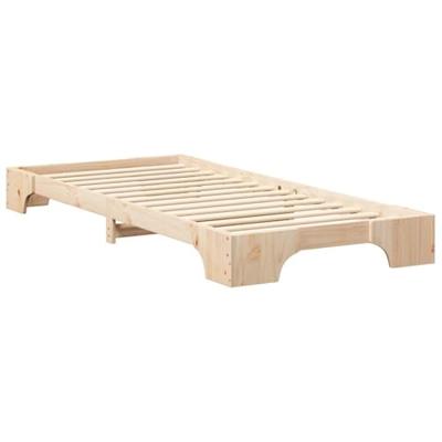 Bedframe met opslag Bruin 100 x 220 cm Hout Bedframe met opslag Bruin 100 x 220 cm Hout