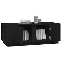 Salontafel 110x50x40 cm massief grenenhout zwart - thumbnail