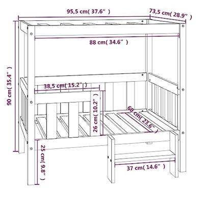 Hondenmand 95,5x73,5x90 cm massief grenenhout honingbruin