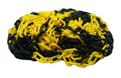 VISO CNJ801SBS Afzetketting Zwart, Geel Kunststof 25 m
