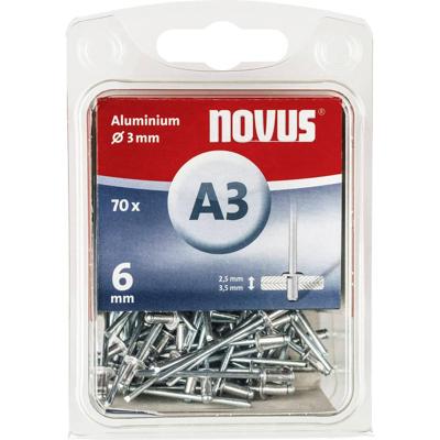 Novus Blindklinknagel A3 X 6mm | Alu SB | 70 stuks - 045-0028 045-0028
