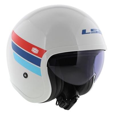 LS2 jet helm "of599 ii spitfire retro" helmet of599 spitf.ii retro s white/red/blue