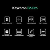 Keychron B6 Pro Ultra-Slim toetsenbord wit - thumbnail