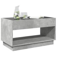 Salontafel met Infinity LED 90x50x50 cm betongrijs - thumbnail
