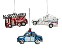 Kerstornament Politie, Brandweer of Ambulance Assorti 1st - thumbnail