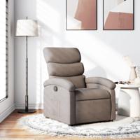 Fauteuil verstelbaar stof taupe - thumbnail