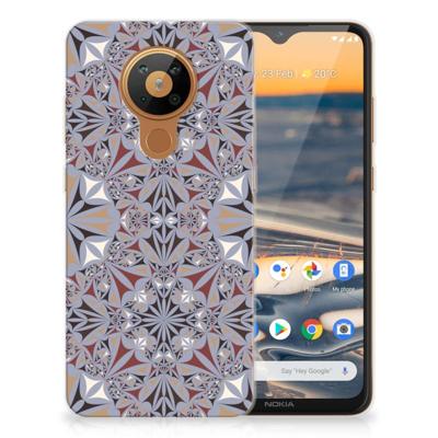 Nokia 5.3 | TPU | Siliconen hoesje | Flower Tiles Nokia 5.3 | TPU | Siliconen hoesje | Flower Tiles