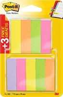 Post-it Plakindex 670-6+3 15 mm x 50 mm Neon-pink, Neon-groen, Neon-geel, Neon-oranje, Violet 900 vellen - thumbnail