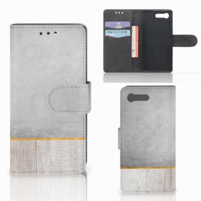 Sony Xperia X Compact | Book Style Case | Wood Concrete Sony Xperia X Compact | Book Style Case | Wood Concrete