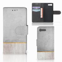 Sony Xperia X Compact | Book Style Case | Wood Concrete - thumbnail