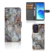 OPPO Reno 6 Pro Plus 5G | Bookcase | Marmer Grijs - thumbnail