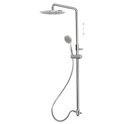 Tres Selection glijstang set met regendouche 122 cm rond chroom