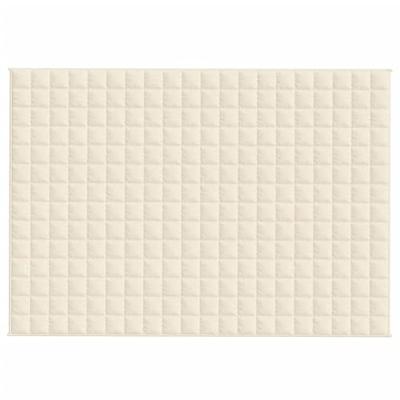 VidaXL Verzwaringsdeken 140x200 cm 10 kg stof lichtcrèmekleurig
