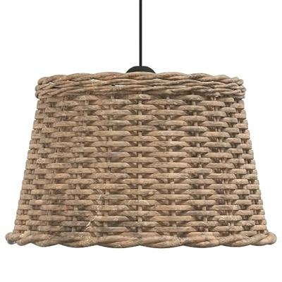 VidaXL Plafondlampenkap ø45x28 cm wicker bruin VidaXL Plafondlampenkap ø45x28 cm wicker bruin
