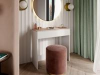 Make-up tafel TEORNIOLE 1 lade wit/sonoma eik - thumbnail