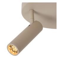 Lucide GRADO - Plafondspot - Ø 25 cm - 3xGU10 (MR11) - Taupe - thumbnail