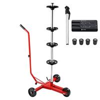 Velgenboom mobiel rood aluminium tot 225mm bandbreedte - thumbnail