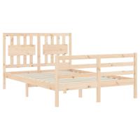 Bedframe met hoofdbord massief hout - thumbnail