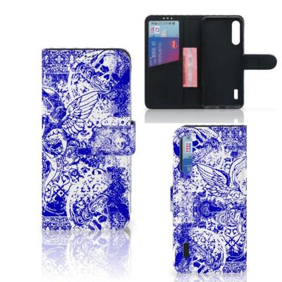 Telefoonhoesje met Naam Xiaomi Mi A3 Angel Skull Blauw Telefoonhoesje met Naam Xiaomi Mi A3 Angel Skull Blauw