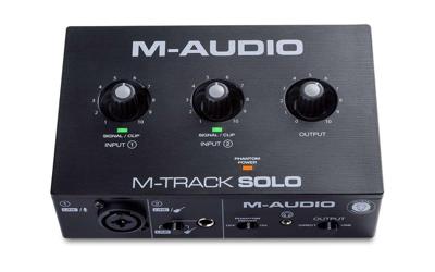 M-AUDIO M-Track Solo USB Audio-interface Crystal voorversterker 16 bit 48 kHz Zwart