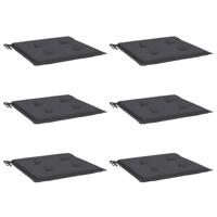 VidaXL Tuinstoelkussens 6 st 40x40x4 cm oxford stof antracietkleurig - thumbnail