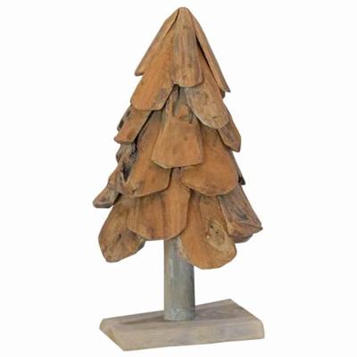 Kerstboom met standaard Bruin 60 cm Massief teakhout Kerstboom met standaard Bruin 60 cm Massief teakhout
