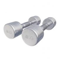 Dumbellset 8 kg (2 x 4 kg) Chroom - thumbnail