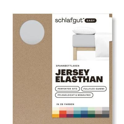 Schlafgut Schlafgut EASY Jersey Elasthan Hoeslaken L - 140x200 - 160x220 511 Grey Light