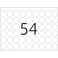 Etiket HERMA 2730 tbv drukmachines DP1 rond 16mm wit 10000 etiketten - thumbnail