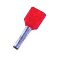 Intercable 180776 Dubbele adereindhulzen Deels geïsoleerd Rood 1 stuk(s) - thumbnail