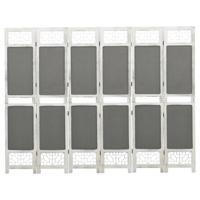 Kamerscherm met 6 panelen 210x165 cm stof grijs - thumbnail