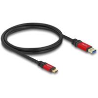 Delock 80617 USB-kabel USB-A stekker, USB-C stekker 1.00 m Zwart, Rood - thumbnail
