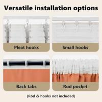 VidaXL Zwart-out gordijnen met ringen 2 pcs terracotta 245 x 140 cm - thumbnail